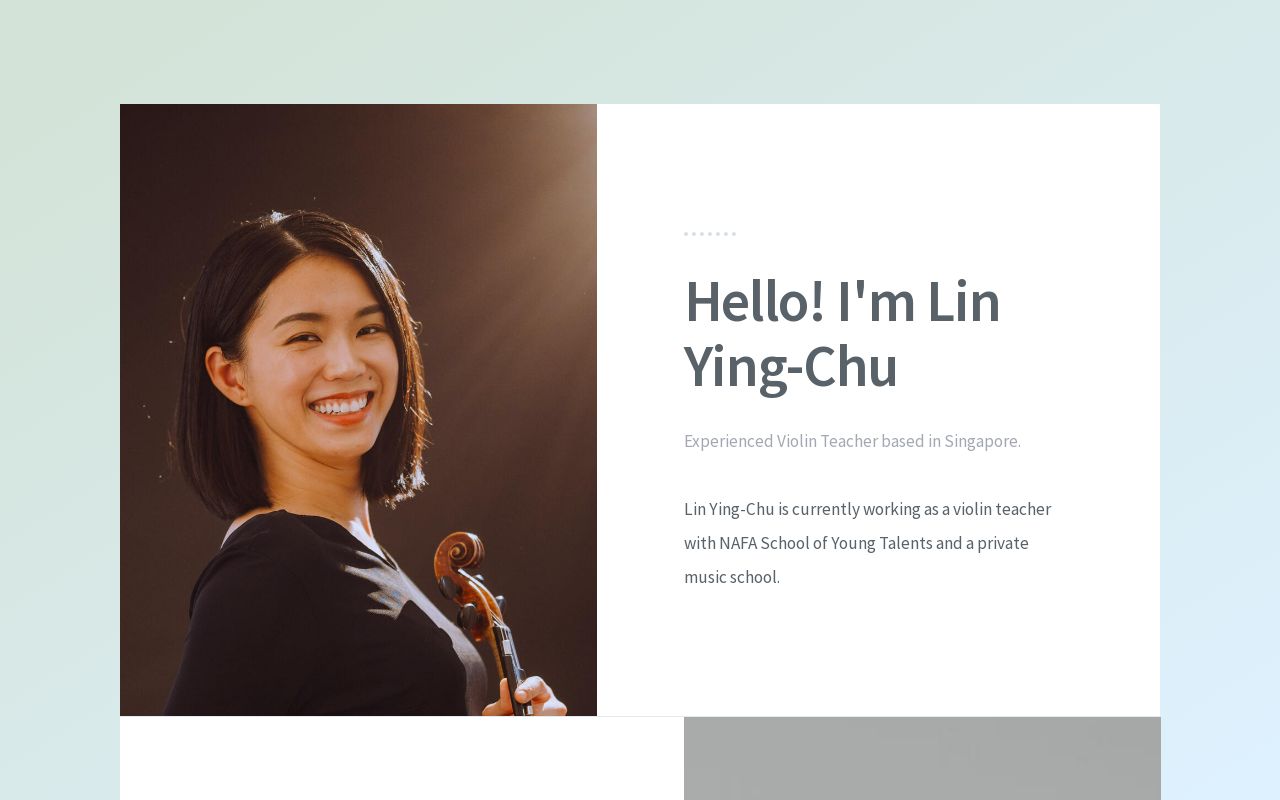 Lin-Ying Chu - Singapore-Based Violinist